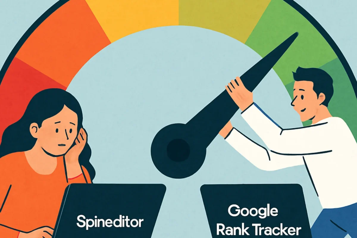 5. Tốc độ kiểm tra: Spineditor chậm – Google Rank Tracker nhanh gấp nhiều lần